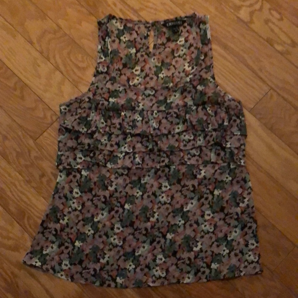 Express Sheer Sleeveless Blouse Size Small